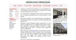 Desktop Screenshot of dixonsaltopticians.co.uk