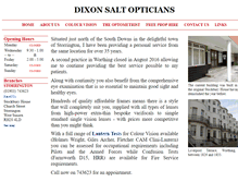 Tablet Screenshot of dixonsaltopticians.co.uk